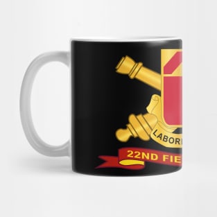 22nd Field Artillery w Br - Ribbon Mug